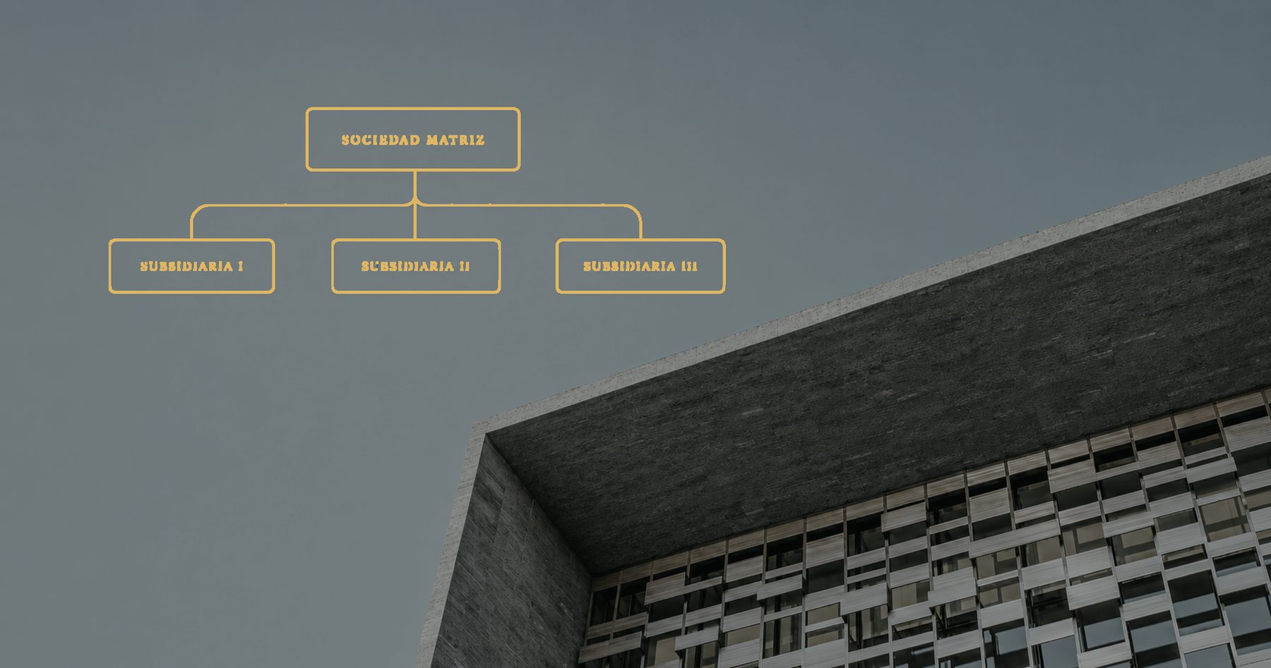 Estructura corporativa sobre edificio — Derecho corporativo en Mérida