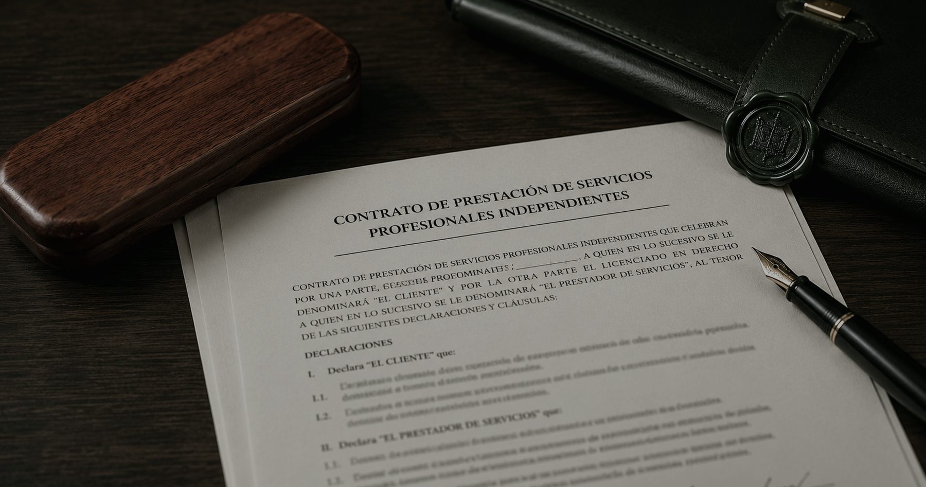 Contrato de prestación de servicios con pluma y sello — contratos en Mérida